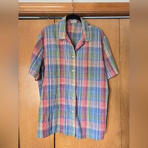 City Blues Linen Button-down, soft autumn